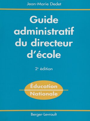 cover image of Guide administratif du directeur d'école